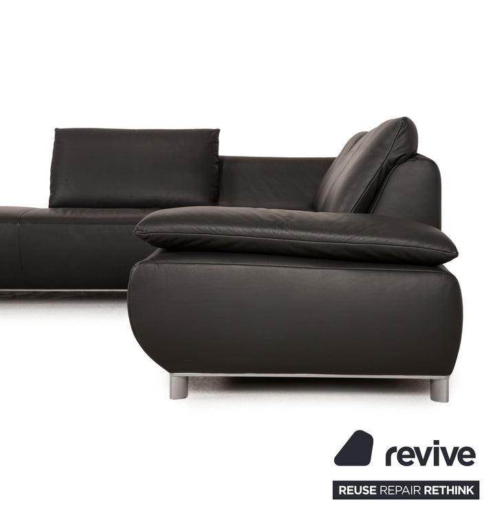Koinor Volare leather corner sofa anthracite sofa couch