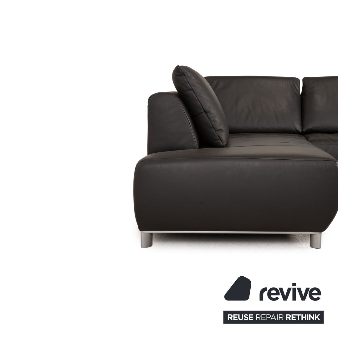 Koinor Volare leather corner sofa anthracite sofa couch