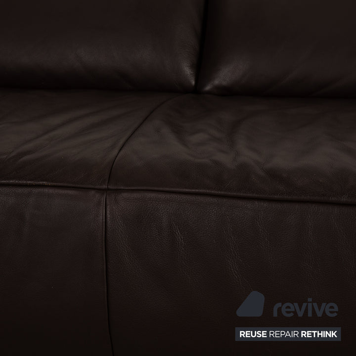 Koinor Volare Leather Corner Sofa Brown Sofa Couch Function