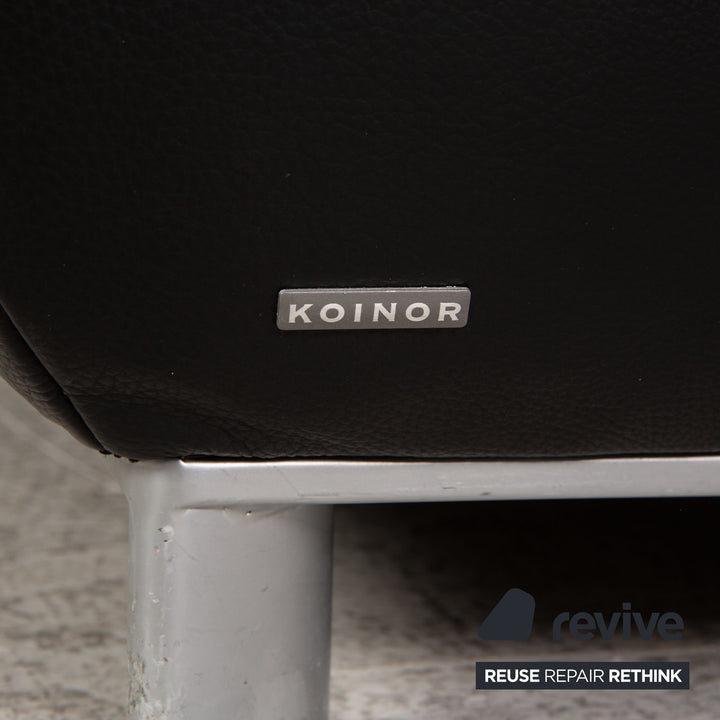 Koinor Volare Leather Corner Sofa Black Sofa Couch Function