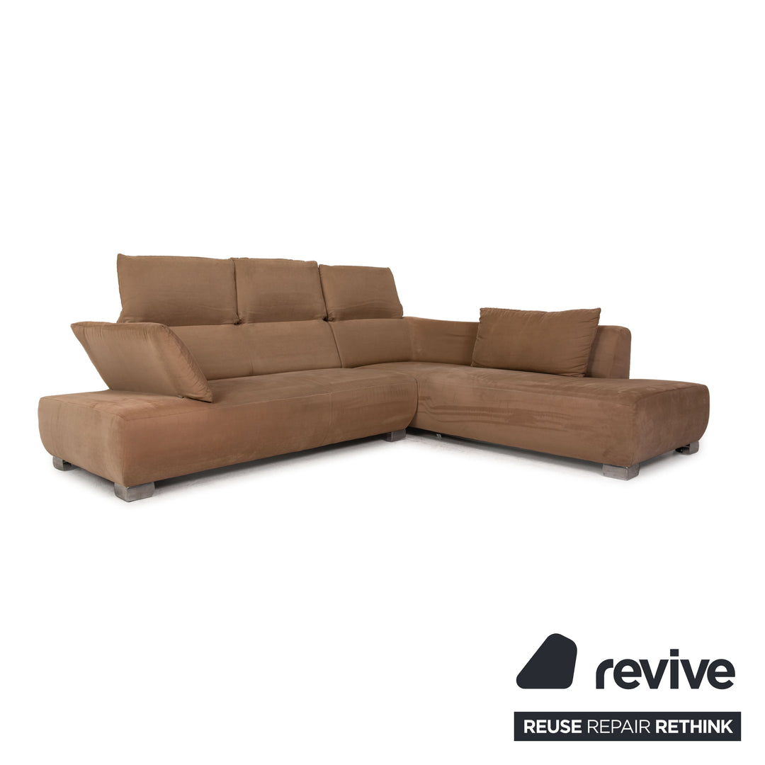Canapé d'angle Koinor Volare en tissu marron