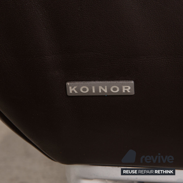 Koinor Volare Leather Sofa Dark Brown Corner Sofa Couch Function