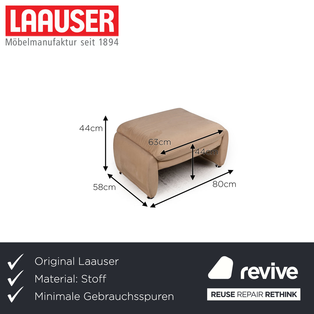 Laauser Dacapo fabric stool beige