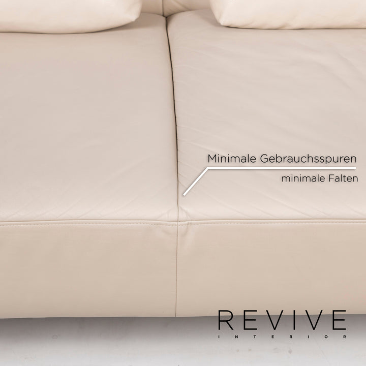 Laauser Leder Sofa Grau Dreisitzer #12767