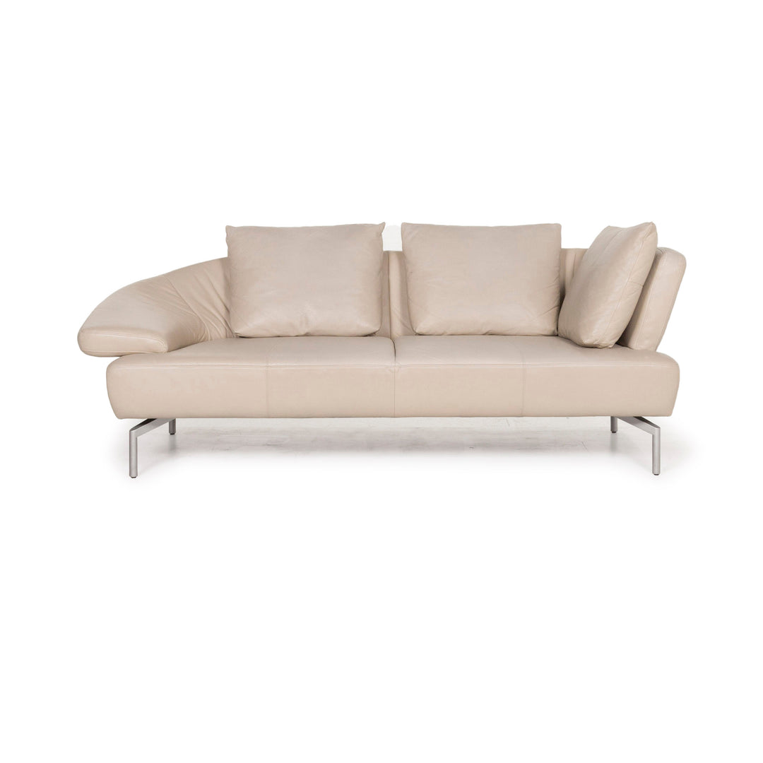 Laauser Leder Sofa Grau Dreisitzer #12767