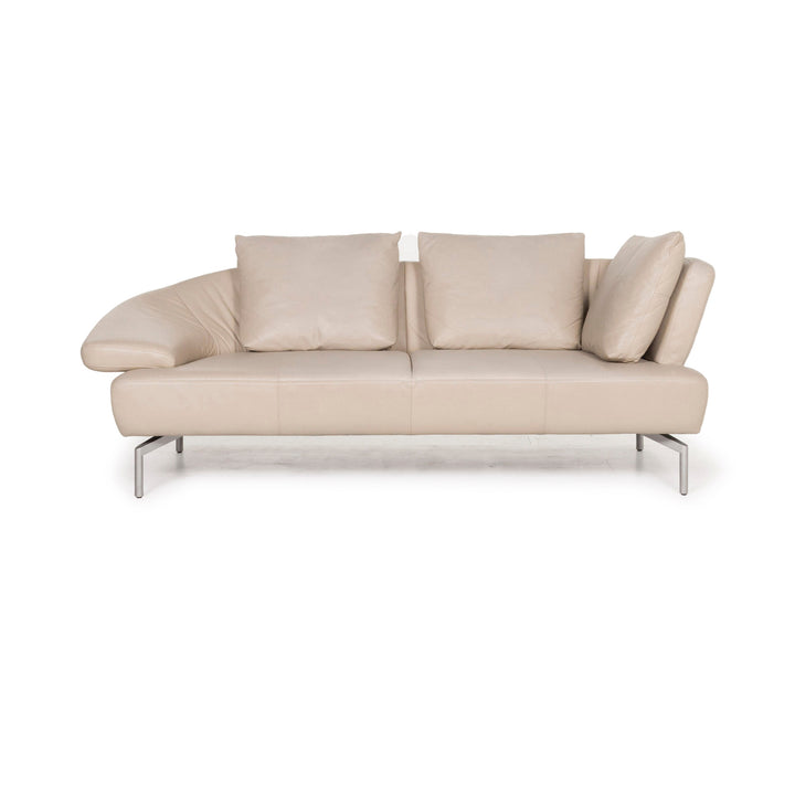 Laauser Leder Sofa Grau Dreisitzer #12767
