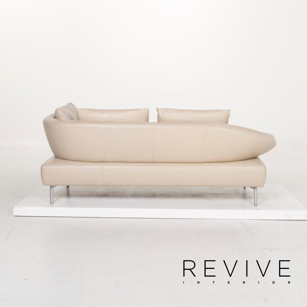 Laauser Leder Sofa Grau Dreisitzer #12767