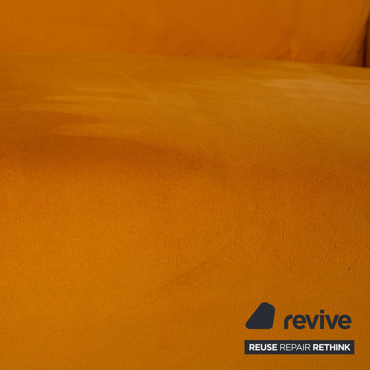 Laauser Fabric Two Seater Yellow Gold Sofa Couch