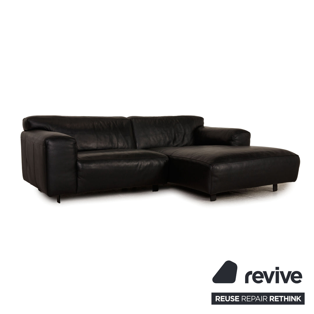 Leder Sofa Schwarz Ecksofa Couch