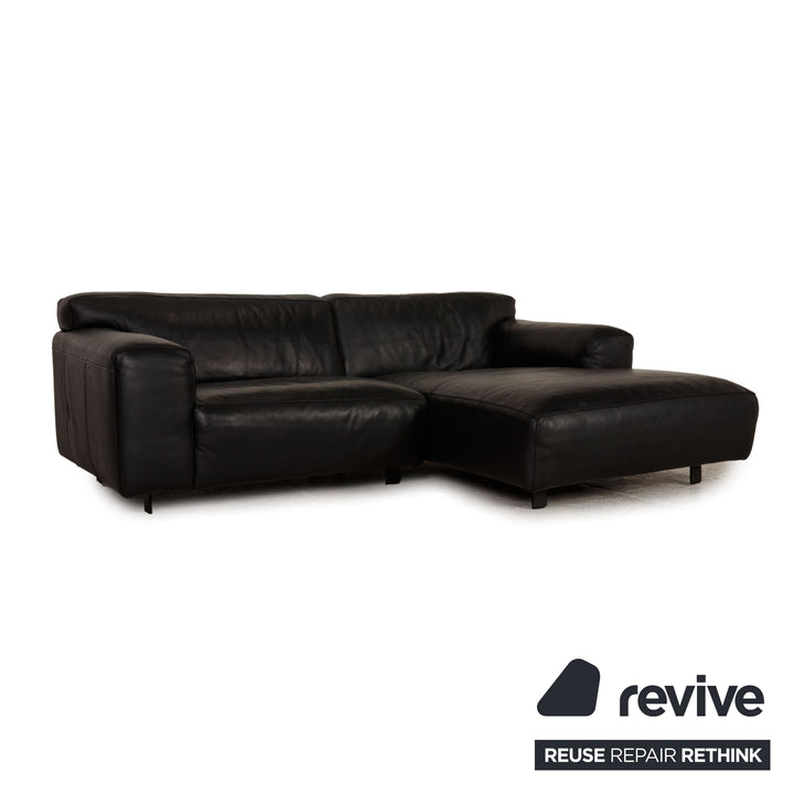 Leder Sofa Schwarz Ecksofa Couch