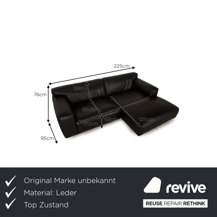Leder Sofa Schwarz Ecksofa Couch