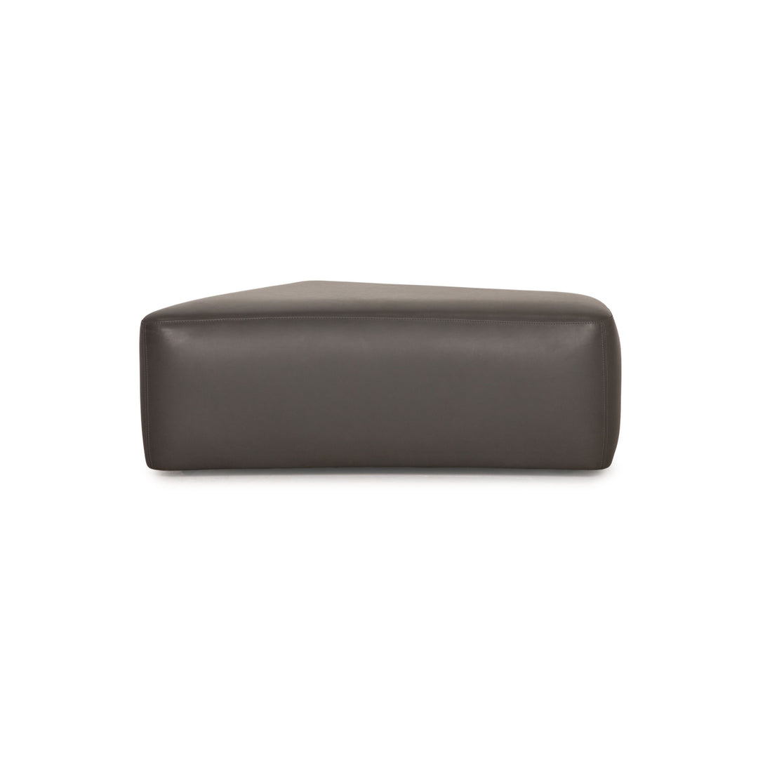 Leolux Archipel Leder Hocker Grau