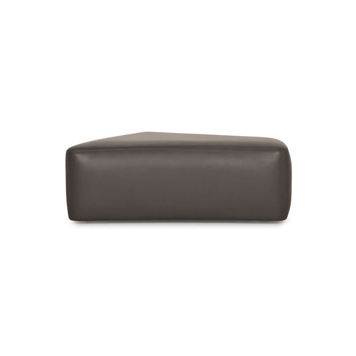 Leolux Archipel Leder Hocker Grau