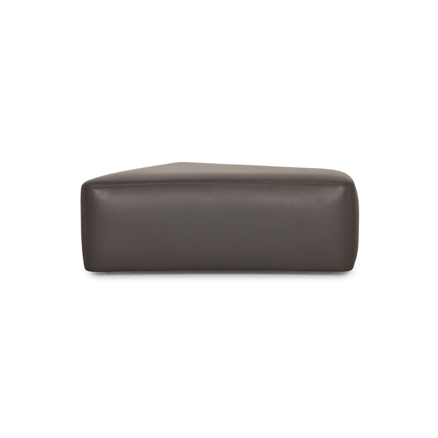 Leolux Archipel Leder Hocker Grau