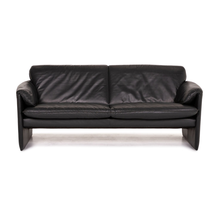 Leolux Bora Leder Anthrazit Grau Dreisitzer Couch #13711