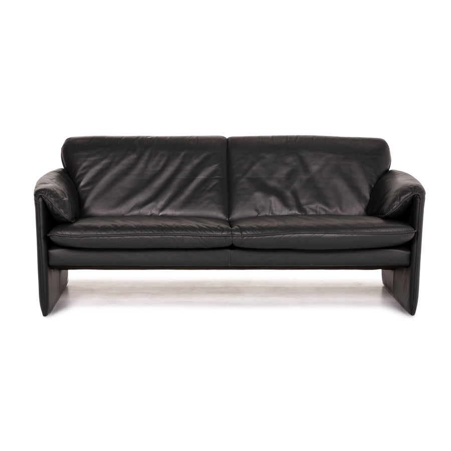 Leolux Bora Leder Anthrazit Grau Dreisitzer Couch #13711