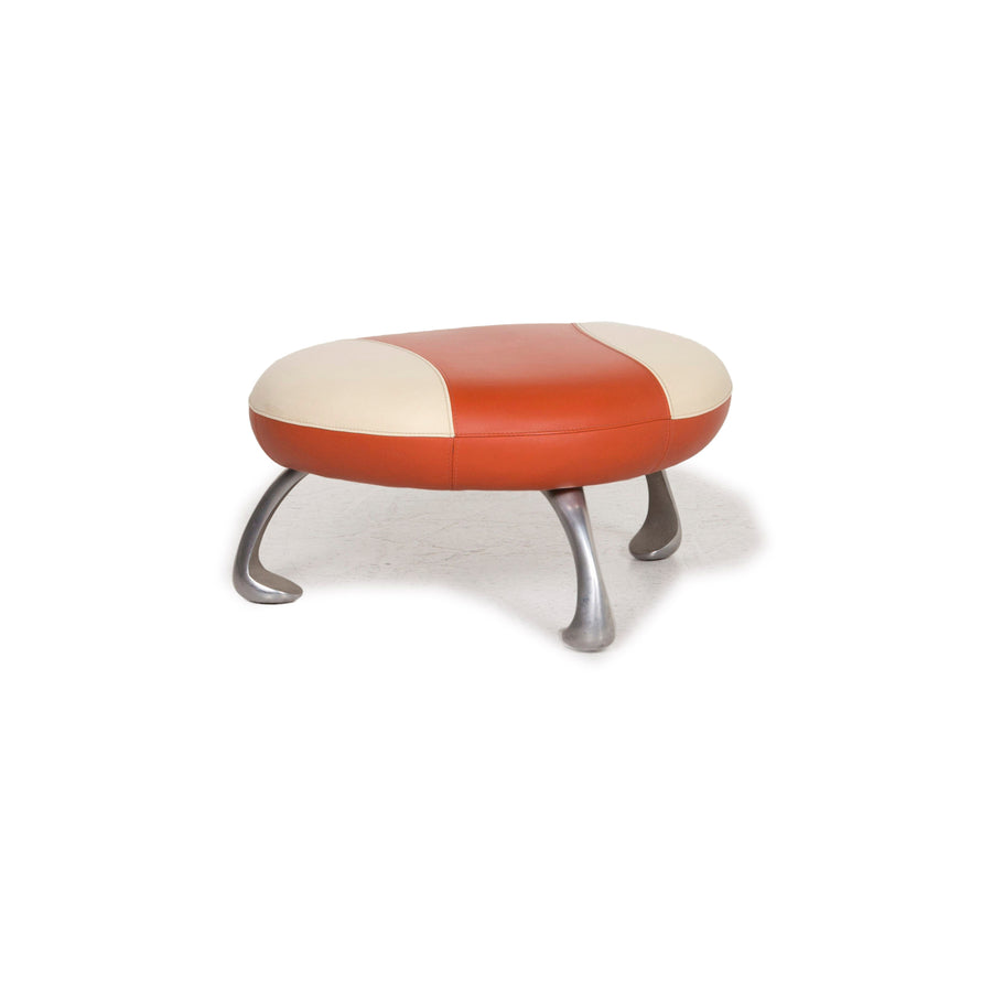 Tabouret en cuir Leolux Orange #12757
