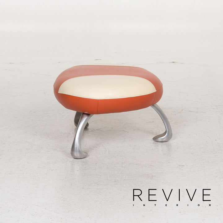 Tabouret en cuir Leolux Orange #12757