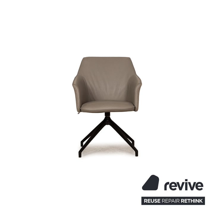 Leolux Mara leather chair set Grey