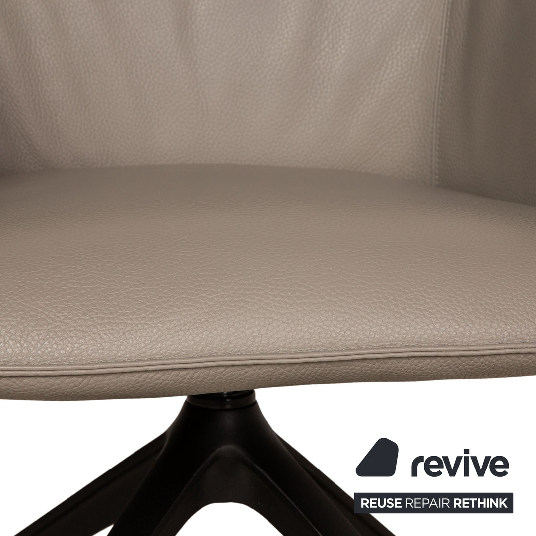 Leolux Mara leather chair set Grey
