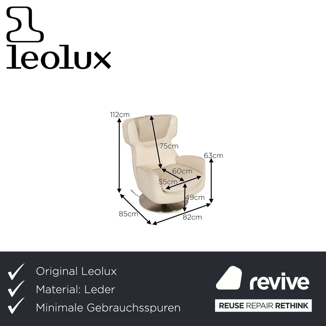 Leolux Ottawa Leder Sessel Creme