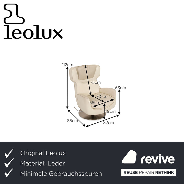 Leolux Ottawa Leder Sessel Creme