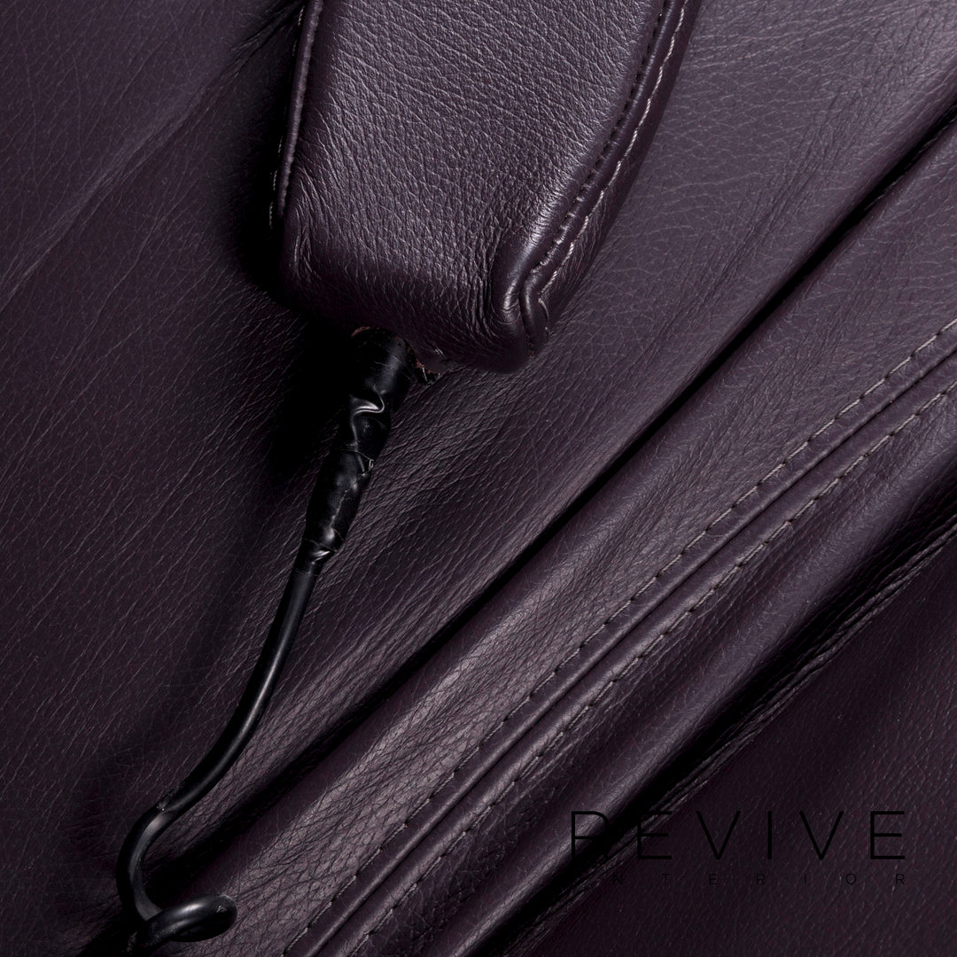 Leolux Panta Rhei Fauteuil Cuir Aubergine Violet Fonction Électrique Fonction #10172