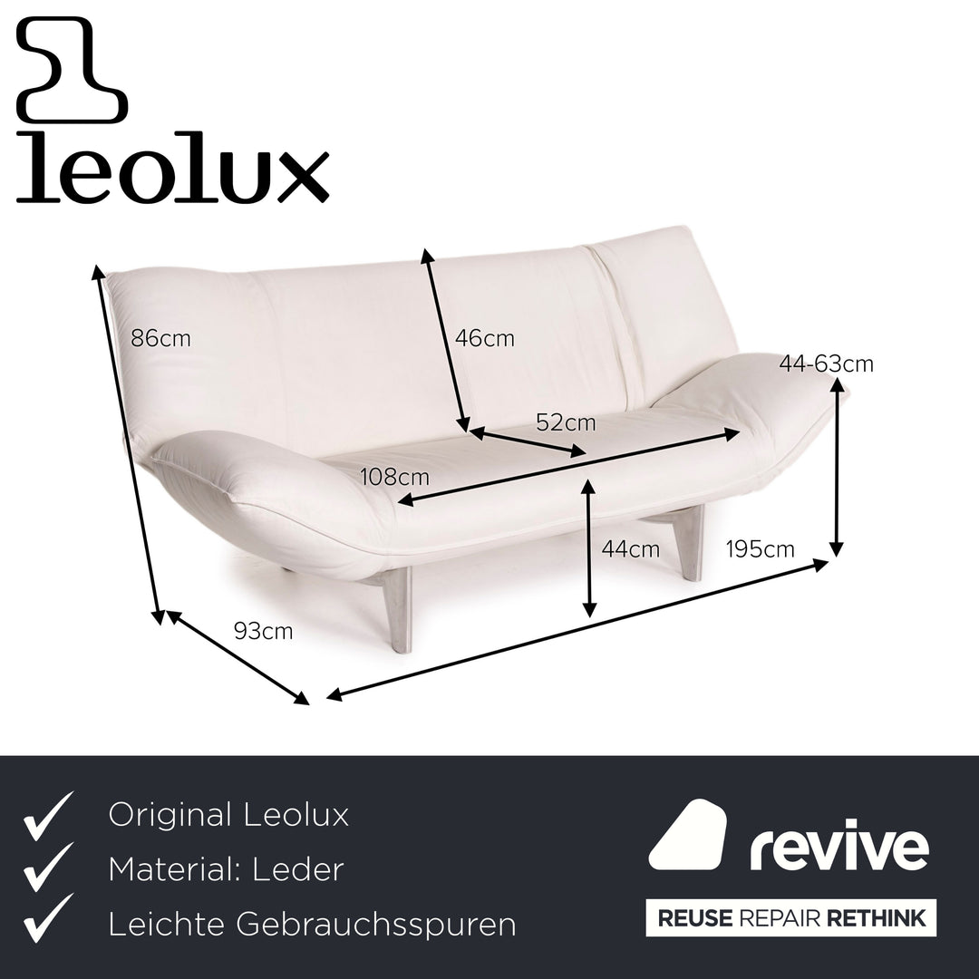 Leolux Tango Leather Sofa White Two seater function