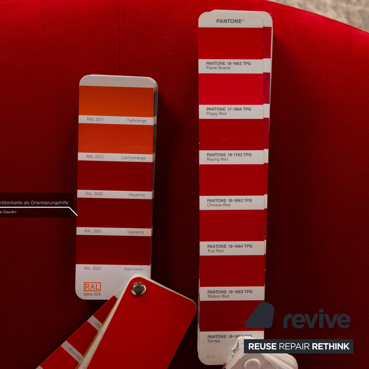 ligne roset Anda Stoff Sessel Garnitur Rot