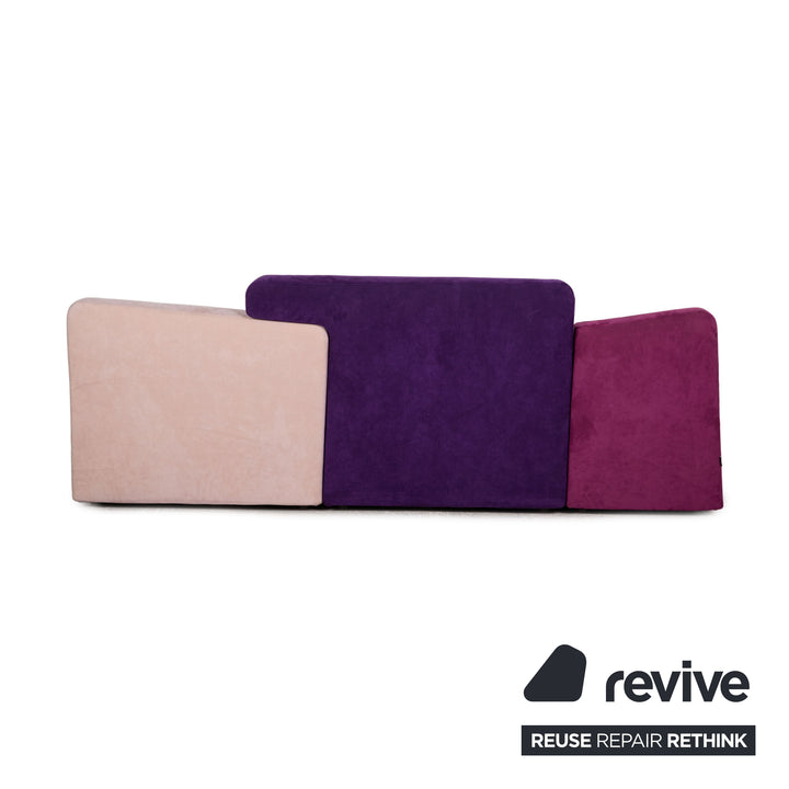 ligne roset Confluences fabric corner sofa purple sofa couch modern