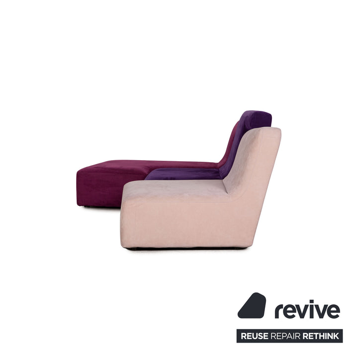 ligne roset Confluences fabric corner sofa purple sofa couch modern