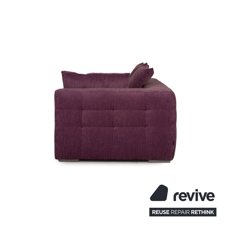 ligne roset EXCLUSIF Canapé 2 Places 3 Places en Tissu Violet Violet Canapé Méridienne