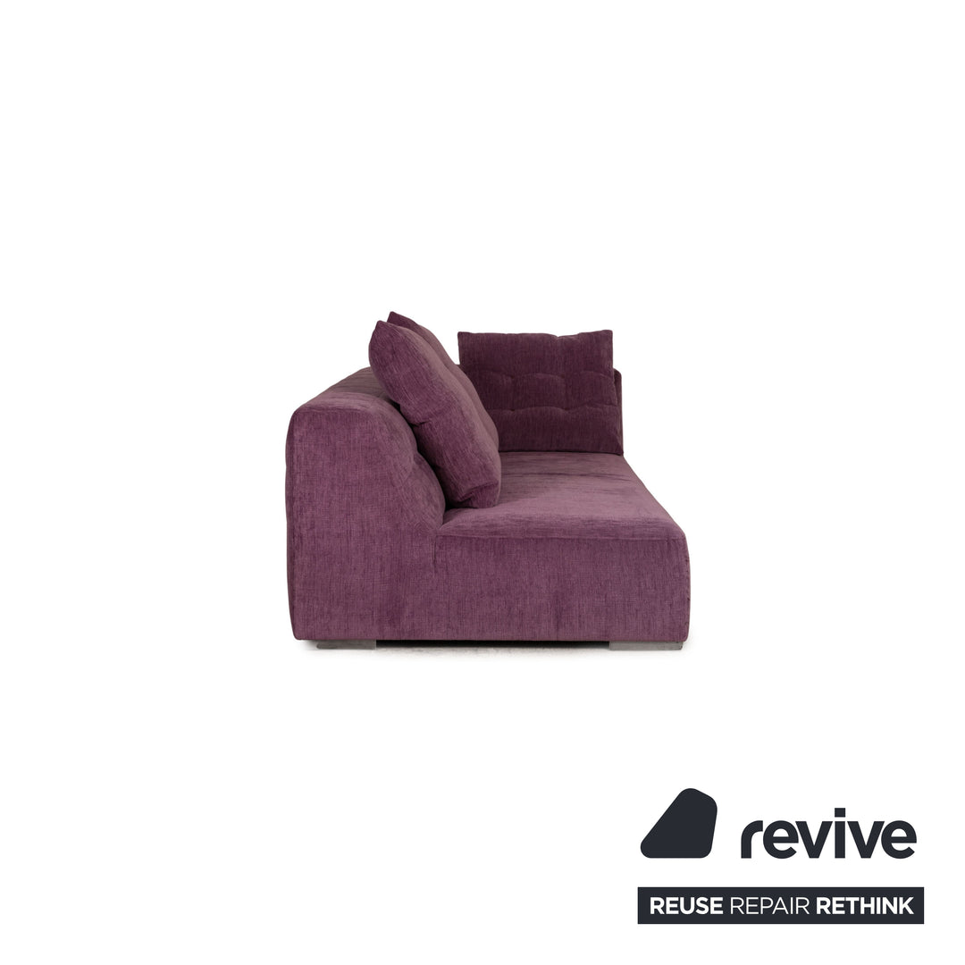 ligne roset EXCLUSIF Canapé 2 Places 3 Places en Tissu Violet Violet Canapé Méridienne