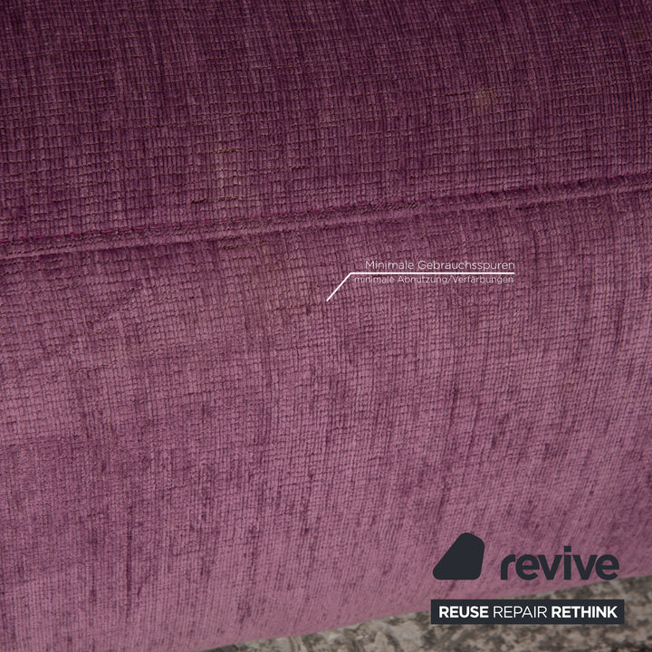 ligne roset EXCLUSIF Canapé 2 Places 3 Places en Tissu Violet Violet Canapé Méridienne