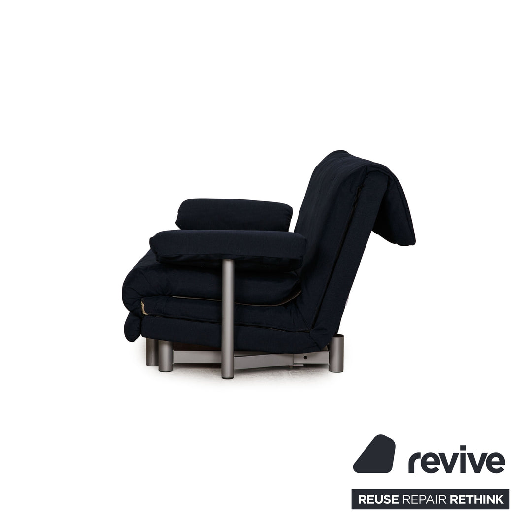 Ligne roset Canapé en tissu Multy bleu canapé 3 places fonction couchage nouvelle housse