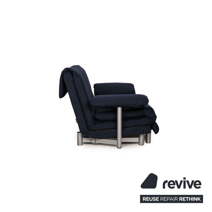 Ligne roset Canapé en tissu Multy bleu canapé 3 places fonction couchage nouvelle housse