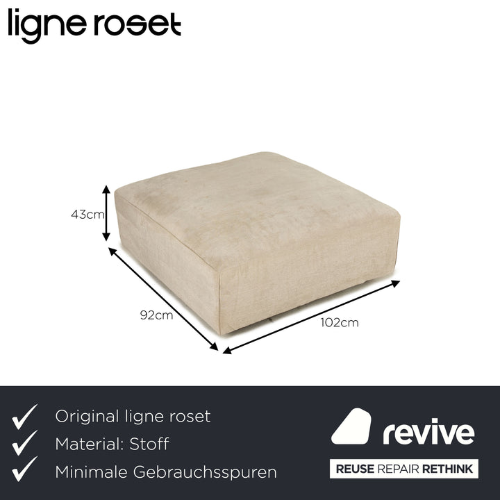 Ligne Roset Nils Stoff Hocker Creme