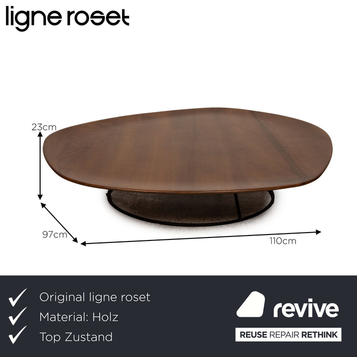 ligne roset Pebble Holz Couchtisch Braun