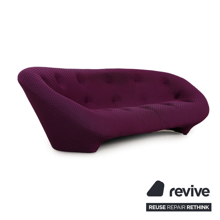Ligne Roset Ploum Stoff Sofa Violett Dreisitzer Couch