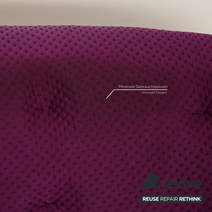 Ligne Roset Ploum Stoff Sofa Violett Dreisitzer Couch