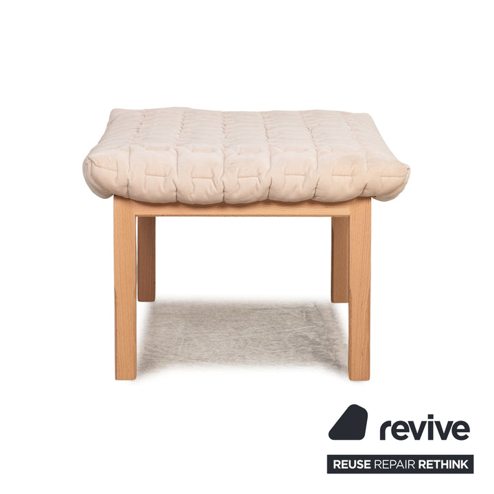 ligne roset Ruché fabric stool cream