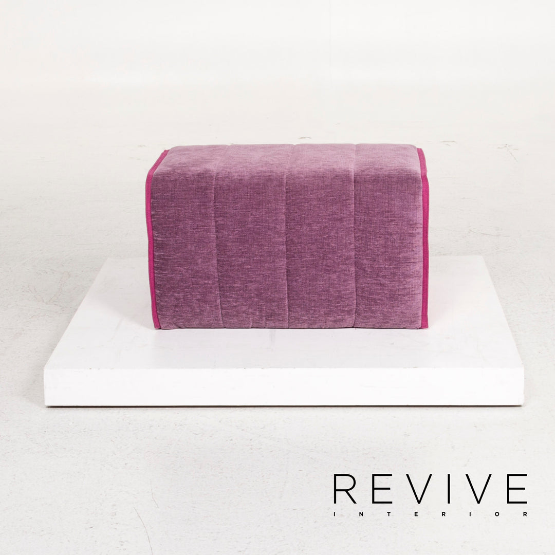 ensemble fauteuil en tissu ligne roset violet 1x fauteuil 1x tabouret #12644