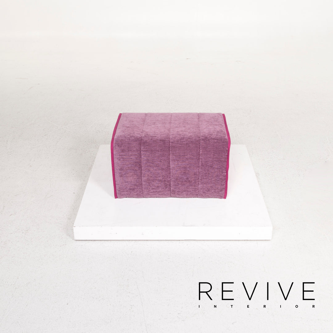 ensemble fauteuil en tissu ligne roset violet 1x fauteuil 1x tabouret #12644
