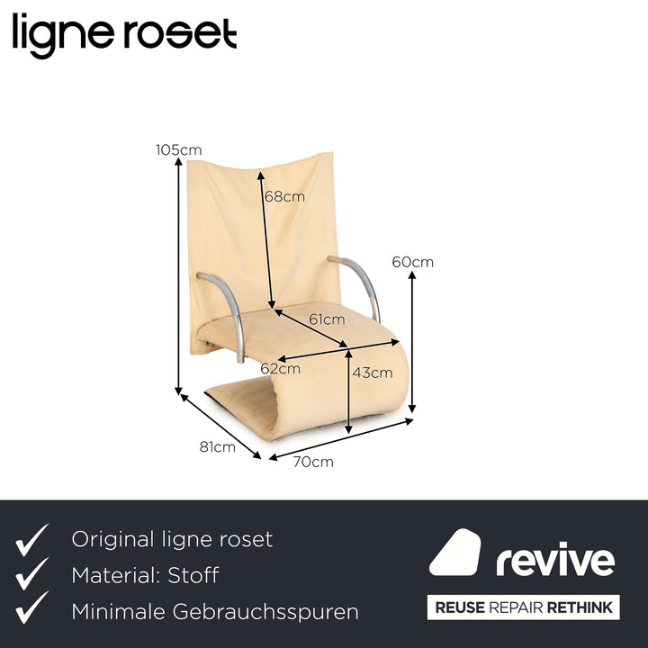 ligne roset Zen Stoff Sessel Creme