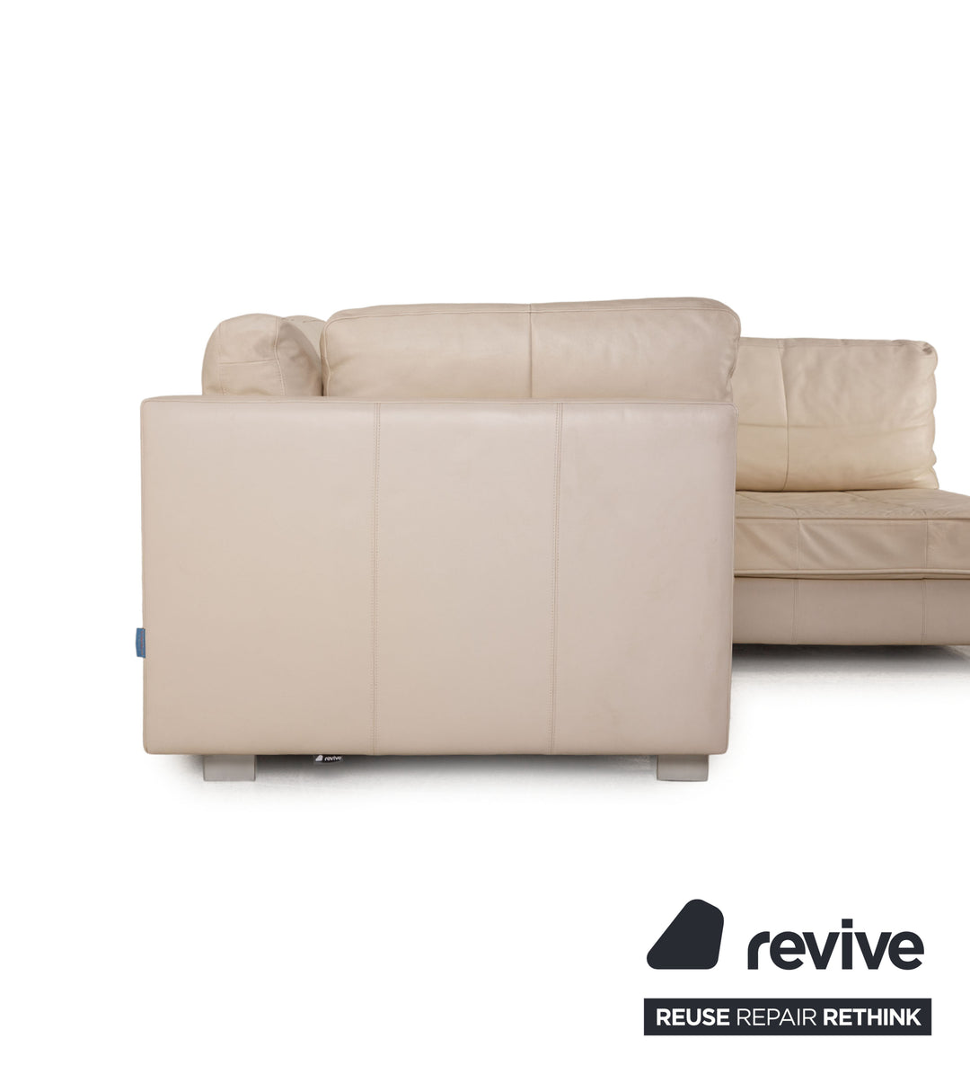 Machalke Crack Leder Sofa Creme Ecksofa Couch