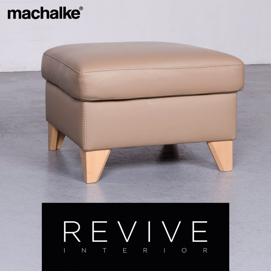 Machalke Tabouret design en cuir beige en cuir véritable #6816