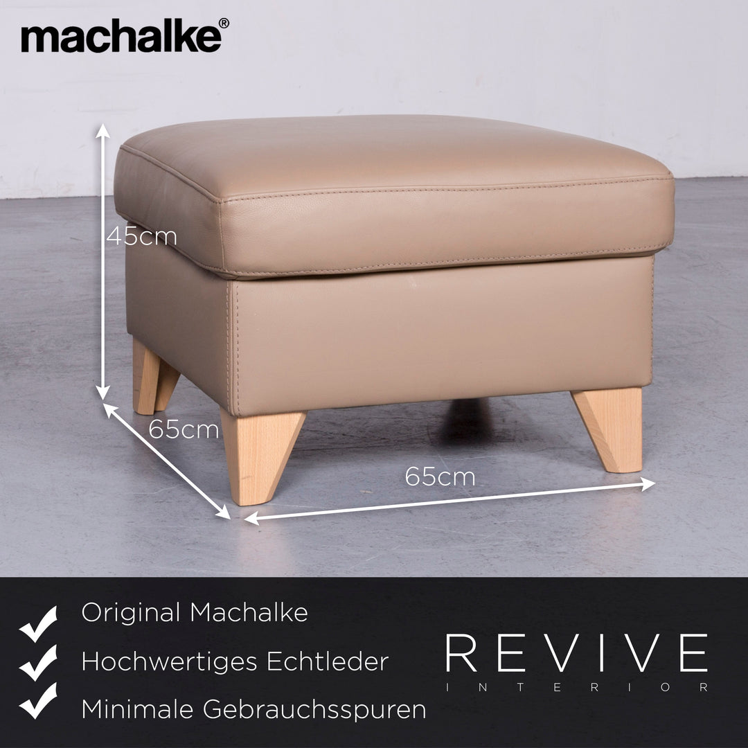 Machalke Tabouret design en cuir beige en cuir véritable #6816