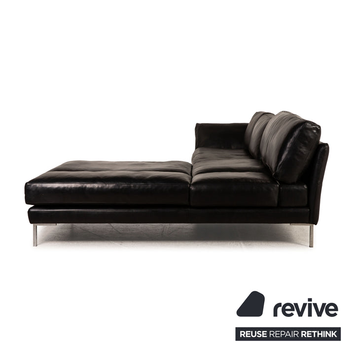 Machalke Sergio Leder Sofa Schwarz Ecksofa Couch Funktion