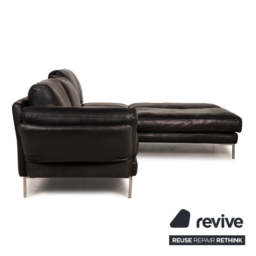 Machalke Sergio Leder Sofa Schwarz Ecksofa Couch Funktion