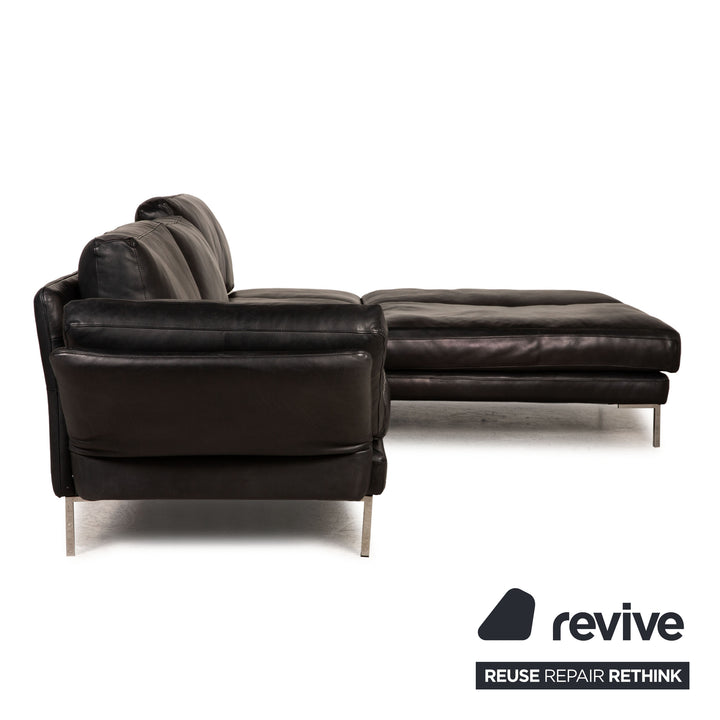 Machalke Sergio Leder Sofa Schwarz Ecksofa Couch Funktion